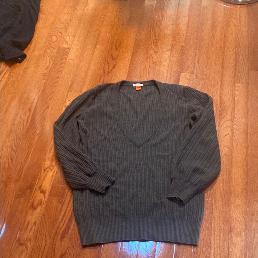 Boss Gray V-Neck Sweater